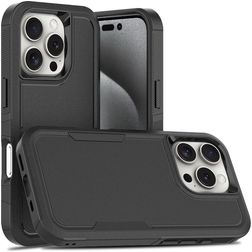 Mobigear Heavy Armor iPhone 16 Pro Hülle Hardcase Backcover Stoßfest - Schwarz