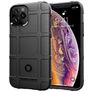 Mobigear Rugged Shield iPhone 12 Hülle Flexibles TPU Backcover Stoßfest - Schwarz