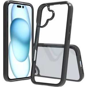 Mobigear Crystal iPhone 16 Hülle Hardcase Backcover - Schwarz