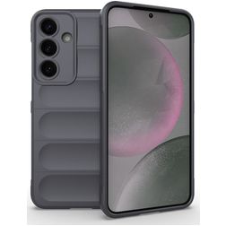 Mobigear Bumpy Samsung Galaxy S25 Plus Hülle Flexibles TPU Backcover - Grau