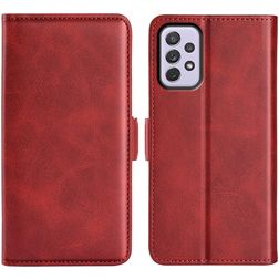 Mobigear Slim Magnet Samsung Galaxy A73 Hülle Klapphülle Geldbörse - Rot