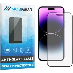 Mobigear Premium iPhone 14 Pro Panzerglas Gehärtetes Glas Displayschutz Anti-Glare - Hüllenfreundlich - Schwarz