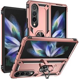 Mobigear Armor Ring Samsung Galaxy Z Fold 4 Hülle Hardcase Backcover Stoßfest mit Ringhalter - Roségold