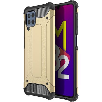 Mobigear Outdoor Samsung Galaxy M32 4G Hülle Hardcase Backcover Stoßfest - Gold