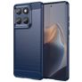 Mobigear Brushed Slim Motorola Edge 60 Fusion Hülle Flexibles TPU Backcover - Blau