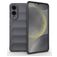 Mobigear Bumpy Samsung Galaxy S25 Edge Hülle Flexibles TPU Backcover - Grau