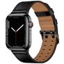 Mobigear Milano Leder Apple Watch Armband Dornschließe - 42/41/40/38 mm - Schwarz