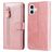 Mobigear Zipper iPhone 17 Hülle Klapphülle Geldbörse - Roségold