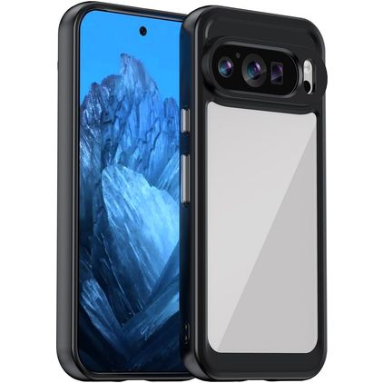Mobigear Crystal Google Pixel 9 Hülle Hardcase Backcover - Schwarz