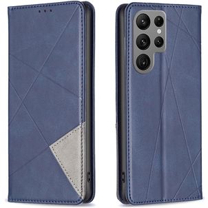 Mobigear Rhombus Slim Samsung Galaxy S25 Ultra Hülle Klapphülle - Blau