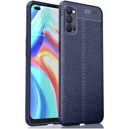 Mobigear Luxury OPPO Reno 4 Hülle Flexibles TPU Backcover - Blau