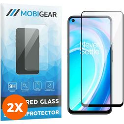 Mobigear Premium OnePlus Nord CE 2 Lite 5G Panzerglas Displayschutz - Hüllenfreundlich - Schwarz (2er Pack)