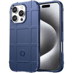 Mobigear Rugged Shield iPhone 16 Pro Max Hülle Flexibles TPU Backcover Stoßfest - Blau