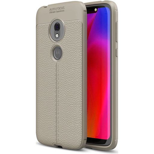 Mobigear Luxury Motorola Moto G7 Play Hülle Flexibles TPU Backcover - Grau