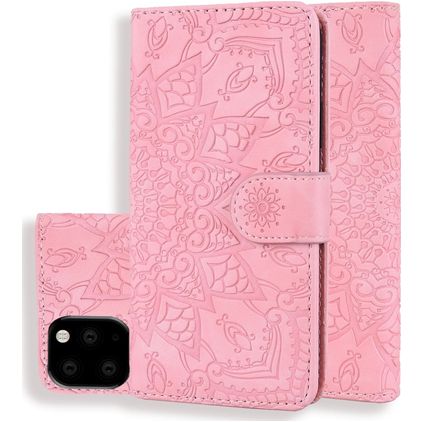 Mobigear Mandala iPhone 11 Klapphülle Portemonnaie - Pink