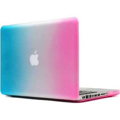 Mobigear Rainbow Matte MacBook Pro 15 Zoll (2008-2012) Hardcase Hülle MacBook Case - Blau / Pink - Model A1260 / A1286