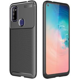 Mobigear Racing Samsung Galaxy M51 Hülle Flexibles TPU Backcover - Schwarz