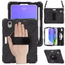 Mobigear SureGrip XGuard iPad Mini 6 (2021) Hülle Kunststoff,Silikon Backcover + Stifthalter + Schulterträger + Ständer - Schwarz
