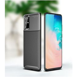 Mobigear Racing OPPO Reno 4 Hülle Flexibles TPU Backcover - Schwarz