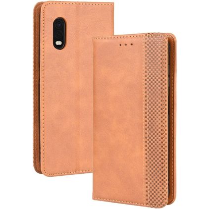 Mobigear Sensation Samsung Galaxy Xcover Pro Klapphülle Portemonnaie - Cognac