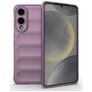 Mobigear Bumpy Samsung Galaxy S25 Edge Hülle Flexibles TPU Backcover - Lila