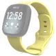 Mobigear Sport Dual Silikon Fitbit Sense Armband Drückerschließe - Gelb