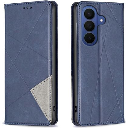 Mobigear Rhombus Slim Samsung Galaxy A37 Hülle Klapphülle - Blau