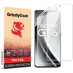 GrizzlyCoat Realme GT 6 Hydrogel TPU Displayschutz - Hüllenfreundlich (2er Pack)