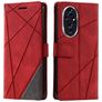 Mobigear Rhombus HONOR 200 Hülle Klapphülle Geldbörse - Rot