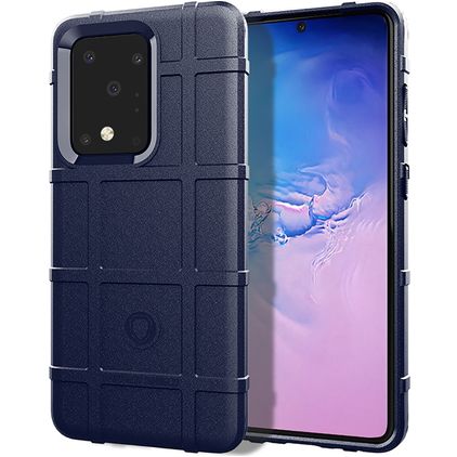 Mobigear Rugged Shield Samsung Galaxy Note 20 Hülle Flexibles TPU Backcover Stoßfest - Blau