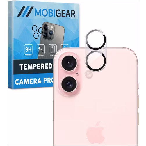 Mobigear iPhone 16 Panzerglas Gehärtetes Glas Kamera Schutz - Hüllenfreundlich