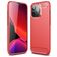 Mobigear Brushed Slim iPhone 13 Pro Max Hülle Flexibles TPU Backcover - Rot