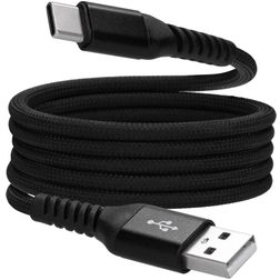 Mobiparts Magnetic Braided USB-A auf USB-C Kabel 1 Meter - Black