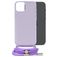 Mobilize Lanyard Gelly iPhone 15 Plus Flexibles TPU Handykette - Pastel Purple