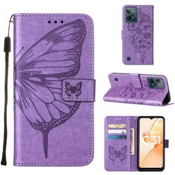 Mobigear Butterfly Realme C31 Klapphülle Portemonnaie - Lila