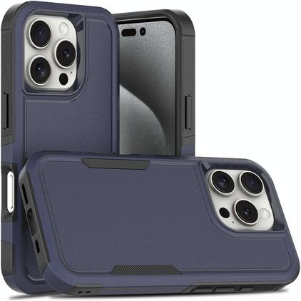 Mobigear Heavy Armor iPhone 16 Pro Hardcase Backcover Shockproof - Dunkelblau