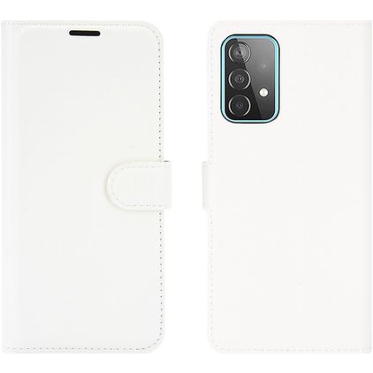 Mobigear Classic Samsung Galaxy A52 Hülle Klapphülle Geldbörse - Weiß