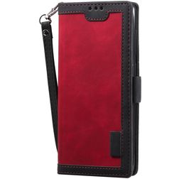 Mobigear Two Tone Huawei P40 Klapphülle Portemonnaie - Schwarz / Rot