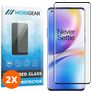 Mobigear Curved OnePlus 8 Pro Panzerglas Gehärtetes Glas Displayschutz - Hüllenfreundlich - Schwarz (2er Pack)