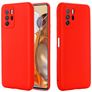 Mobigear Rubber Touch POCO X3 GT Silikon Hülle Backcover - Rot