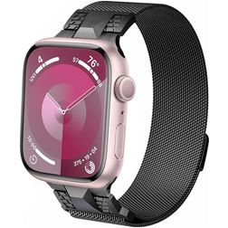 Mobigear Mecha Loop Milanaise Apple Watch Armband Magnetverschluss - 49/46/45/44 mm - Grau