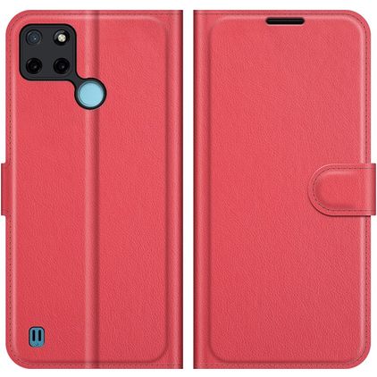 Mobigear Classic Realme C21Y Hülle Klapphülle Geldbörse - Rot