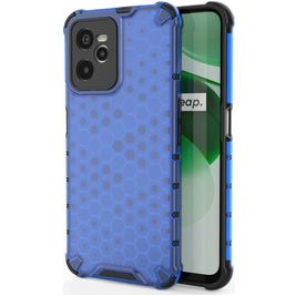 Mobigear Honeycomb Realme C35 Hülle Hardcase Backcover Stoßfest - Blau