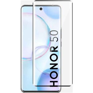 Mobigear Premium HONOR 50 Panzerglas Gehärtetes Glas Displayschutz - Hüllenfreundlich - Schwarz