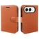 Mobigear Classic iPhone Duo Hülle Klapphülle Geldbörse - Braun