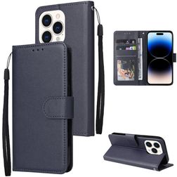Mobigear Wallet iPhone 14 Pro Max Hülle Klapphülle Geldbörse - Marineblau