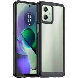 Mobigear Crystal Motorola Moto G54 Hülle Hardcase Backcover - Schwarz