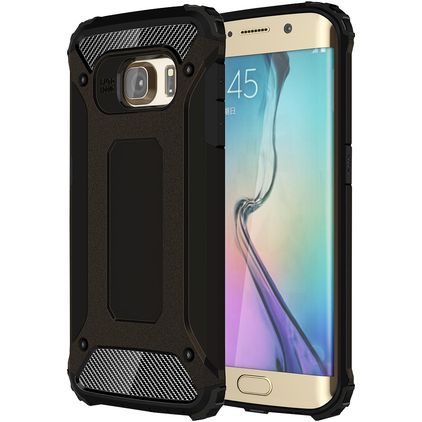 Mobigear Outdoor Samsung Galaxy S6 Edge Hülle Hardcase Backcover Stoßfest - Schwarz