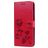 Mobigear Roses Samsung Galaxy J6 Plus Klapphülle Portemonnaie - Rot