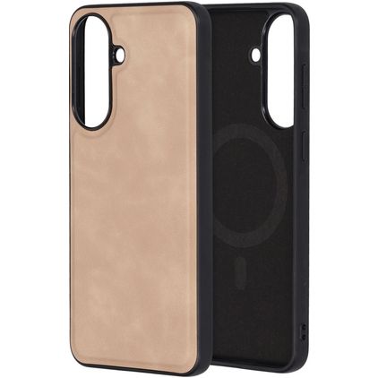 Mobiparts Classic Samsung Galaxy A57 MagSafe Hülle TPU,Kunstleder Backcover - Moonstone Beige